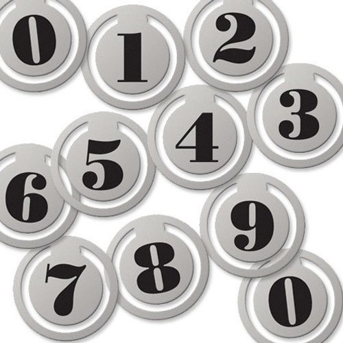 Numbers plastic clip - plastic, on