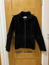 Black Pure Suede Biker  Casual