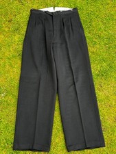 1940's Black Wool Oxford Bags