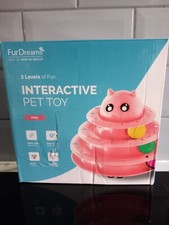 FurDreams Cat Roller Ball Toy Interactive - 3 Tier Tower Fun Cat Ball Toy