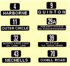 MODEL BUS TRANSFERS 1/76th