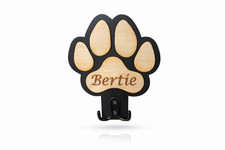 Dog Lead Hook Personalised Paw