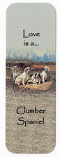 CLUMBER SPANIEL DOG BOOKMARK