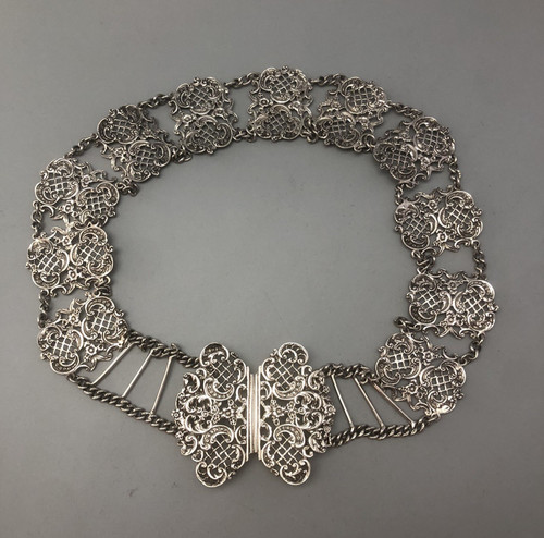Victorian silver nurses belt - victorian,