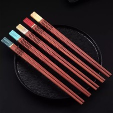 Personalised Wooden Chopsticks Non-Slip with Gift Box Engraved Christmas Gift UK