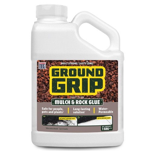 Ground grip mulch rock glue - grip,