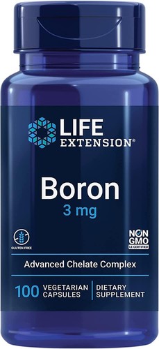 Life extension boron 3mg 100 - boron,