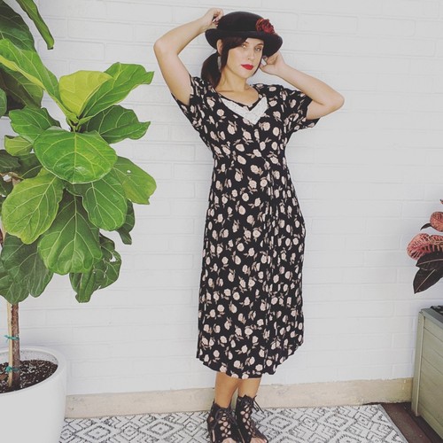 90s vintage dress boho - 90s,