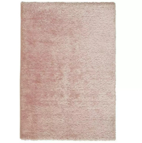 Plain blush shaggy rug - blush,