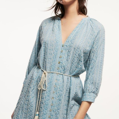 Bnwt zara blue embroidered - blue,
