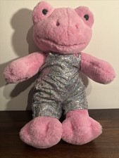 Build A Bear Pink Frog Plush Soft Toy With Sequin Outfit Cute Cuddly BAB Gift