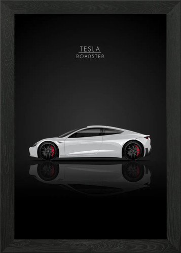 Tesla roadster side view - roadster,