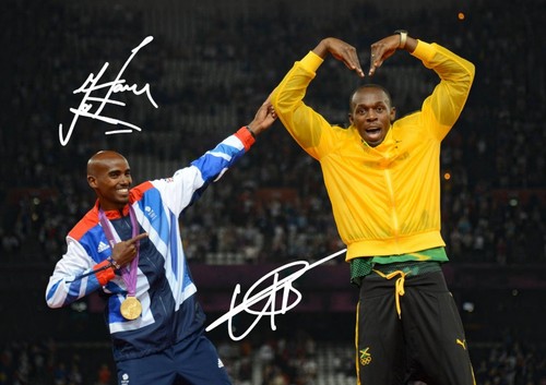 Photo signed by usain - a3,