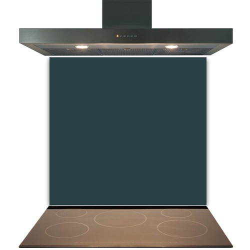 Emerald green glass splashback - green,