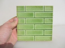 Victorian Ceramic Fireplace Tile Old Vintage Brick Tiled Style Antique Red