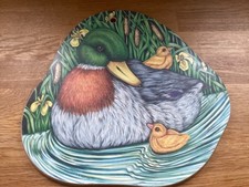 Vintage Cloverleaf Melamine Chopping Board Duck and Ducklings Label Unused 1991