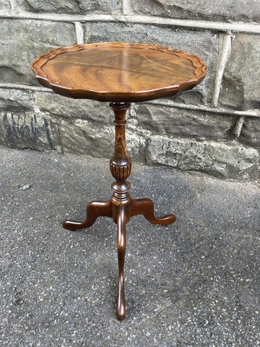 Antique walnut tripod wine - tripod,