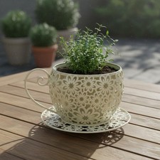 Coffee Cup Planter Hollowed