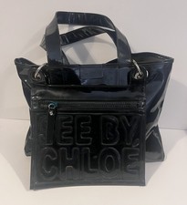 See By Chloe Black Patent PVC