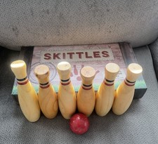 Wooden Skittles Bowling Game