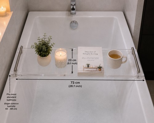 Navaris clear acrylic bath tub - clear,