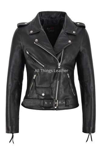 Ladies leather jacket - ladies,