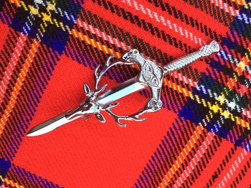 Scottish kilt pins stag - scottish,