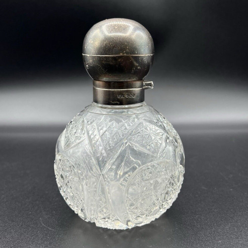 Silver cut glass perfume - cut,