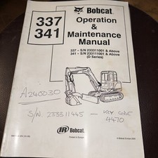 Bobcat 337 341 Mini Excavator