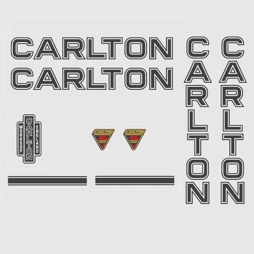 Carlton bicycle decals - carlton,