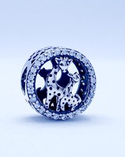 Giraffe Mother & Baby Charm Bead Mum Animal CZ Genuine 925 Sterling Silver 💖