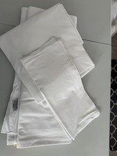2 x King Size Bedding White Set Ex Hotel Bed  Linen 70% Cotton 30% Polyester 