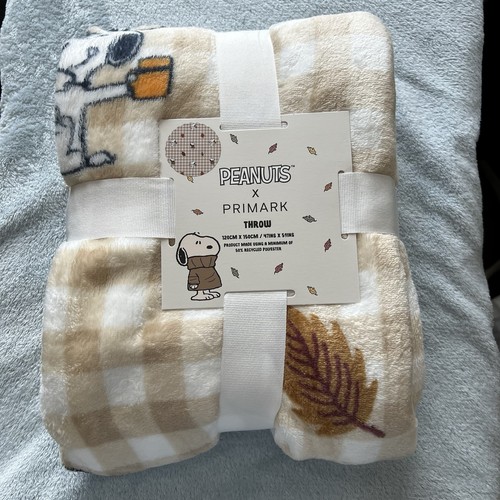 Peanuts primark throw 120cm - peanuts, x