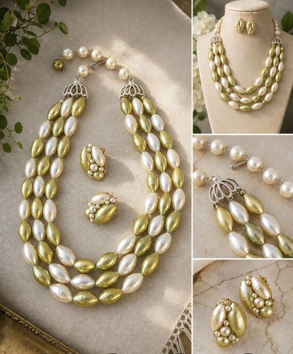 Vintage 1960 green glass - green,