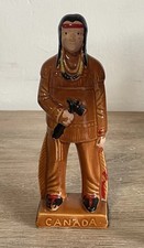 Vintage Native American Indian Figurine Statue Pottery Canada Souvenir 