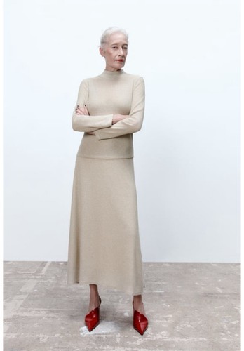 Zara shimmery top and - top,