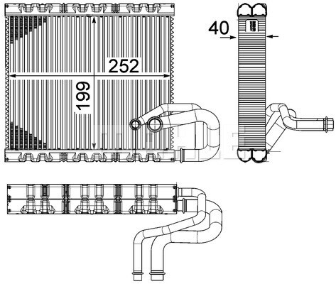 106 000p mahle evaporator - 000p,