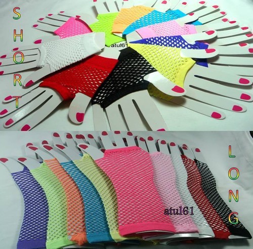 Fishnet gloves mesh - mesh, fingerless