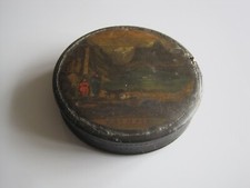 ANTIQUE GEORGIAN PAPER MACHE SNUFF BOX - DAS HOSPIZ AUF DEM GROSSEN St. BARNARD