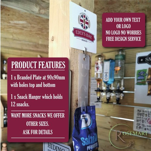 Branded bar snack board sign - snack,