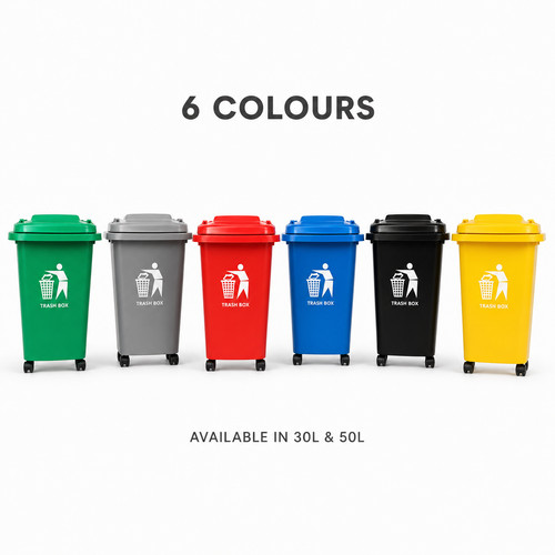 Recycling wheelie bin - bin, dustbin