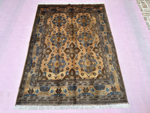 Afghan wool rug vintage - afghan,