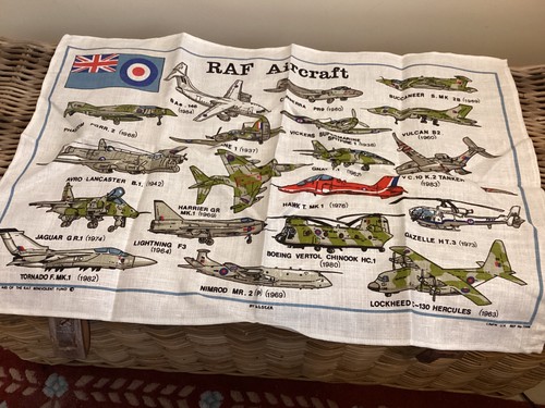 Linen tea towel raf aircraft - tea,