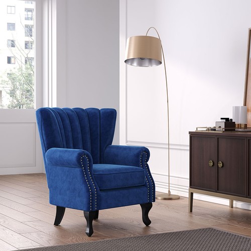 Velvet fabric wing - wing, lounge