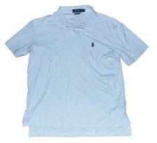 Ralph Lauren Polo Shirt Medium Mens White Short Sleeve Smart Holiday Formal