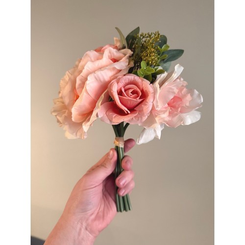 Lot faux peony - lot, rose