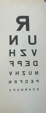 Vintage Eye test chart 61cm X