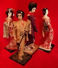 Vintage Japanese Handmade Dolls Kuzuki Shamisen Oyama Style X 4