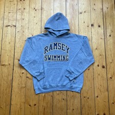 Vintage Russell Athletic Ramsey Swimming grey hoodie jumper USA university 