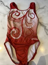 Girls Red Sparkly Leotard Age 11 To 12